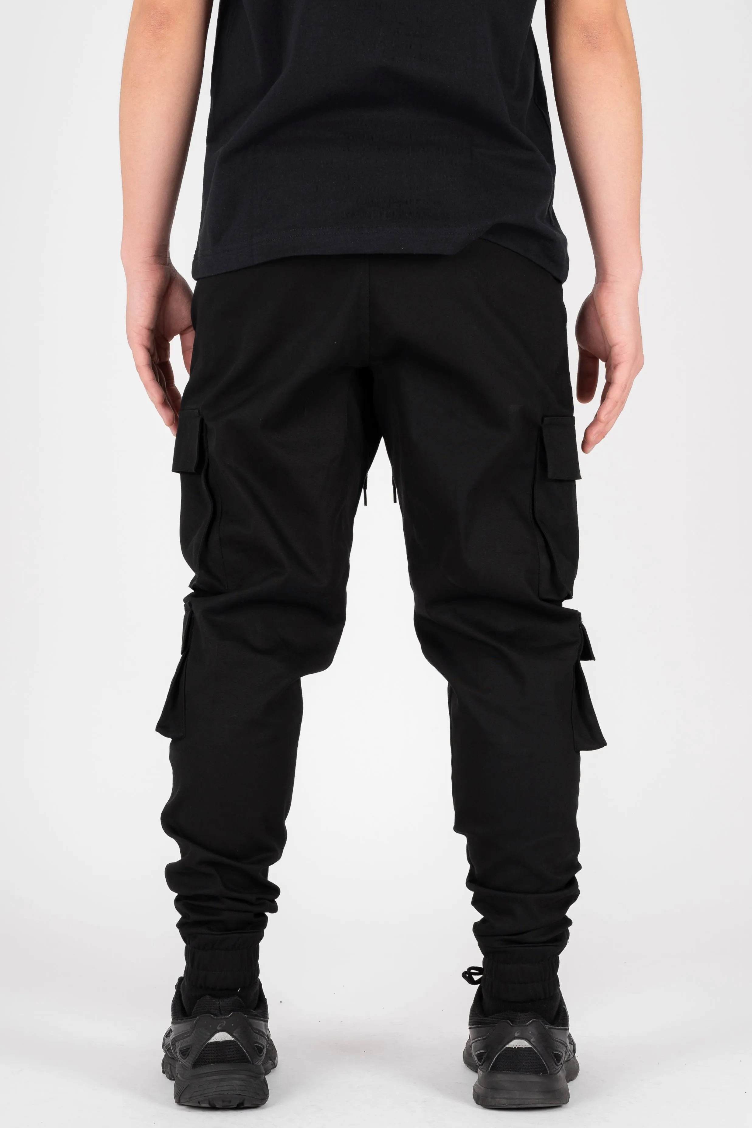 6 POCKETS CARGO PANTS - BLACK