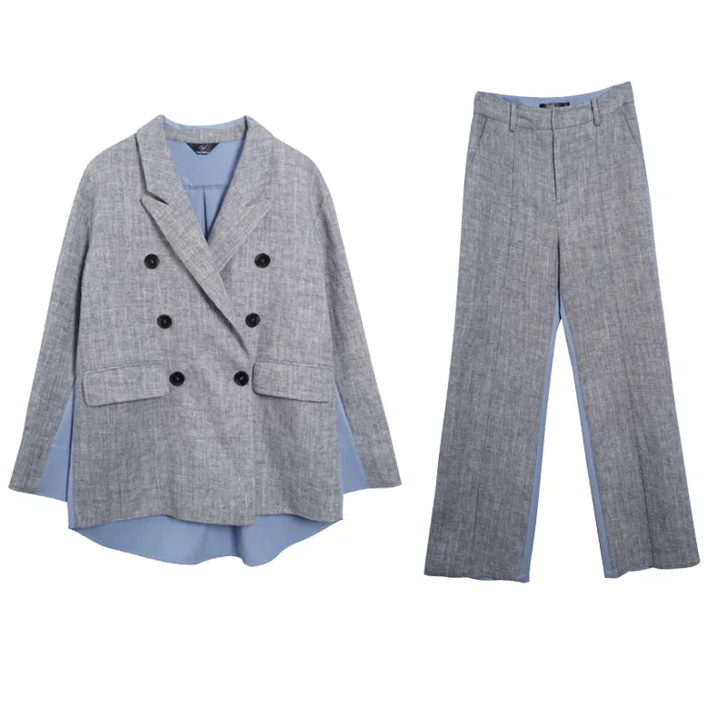 8GIRLS DESIGN CASUAL COTTON BLAZER SET