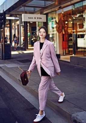 8GIRLS VINTAGE INSPIRED BLAZER AND TAILORED TROUSERS CO ORD