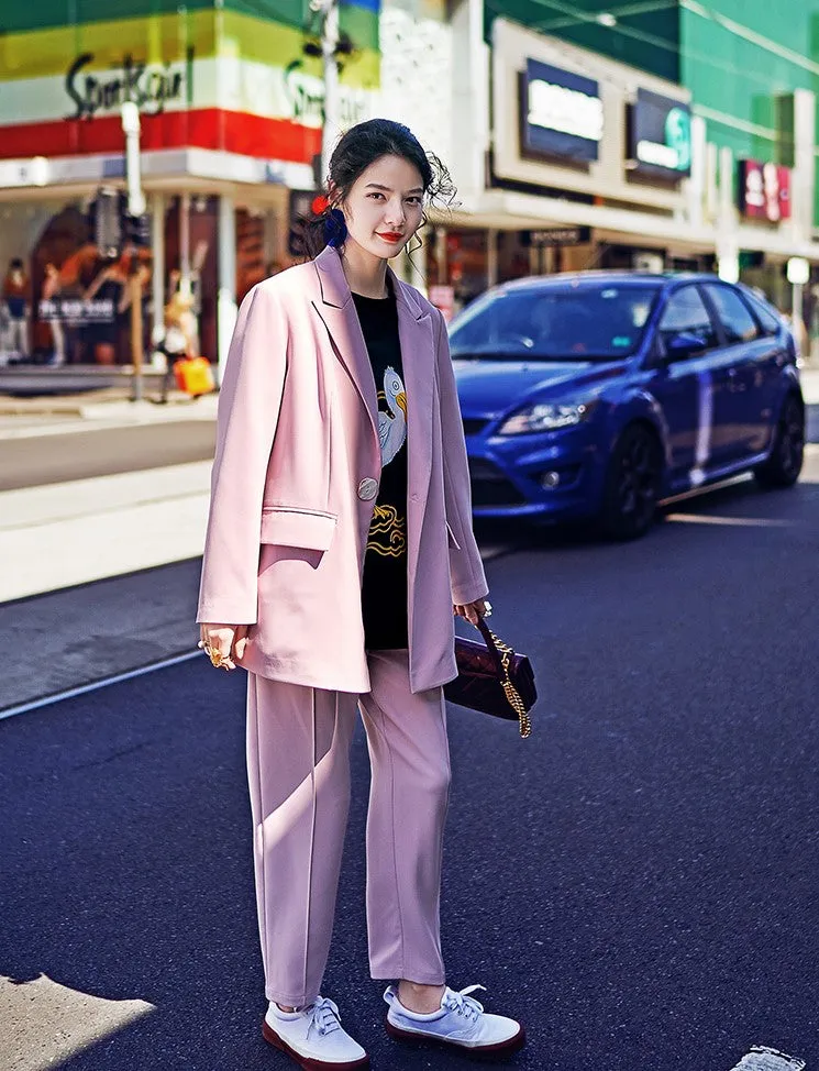8GIRLS VINTAGE INSPIRED BLAZER AND TAILORED TROUSERS CO ORD