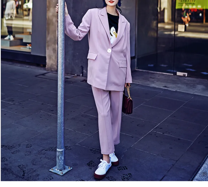 8GIRLS VINTAGE INSPIRED BLAZER AND TAILORED TROUSERS CO ORD