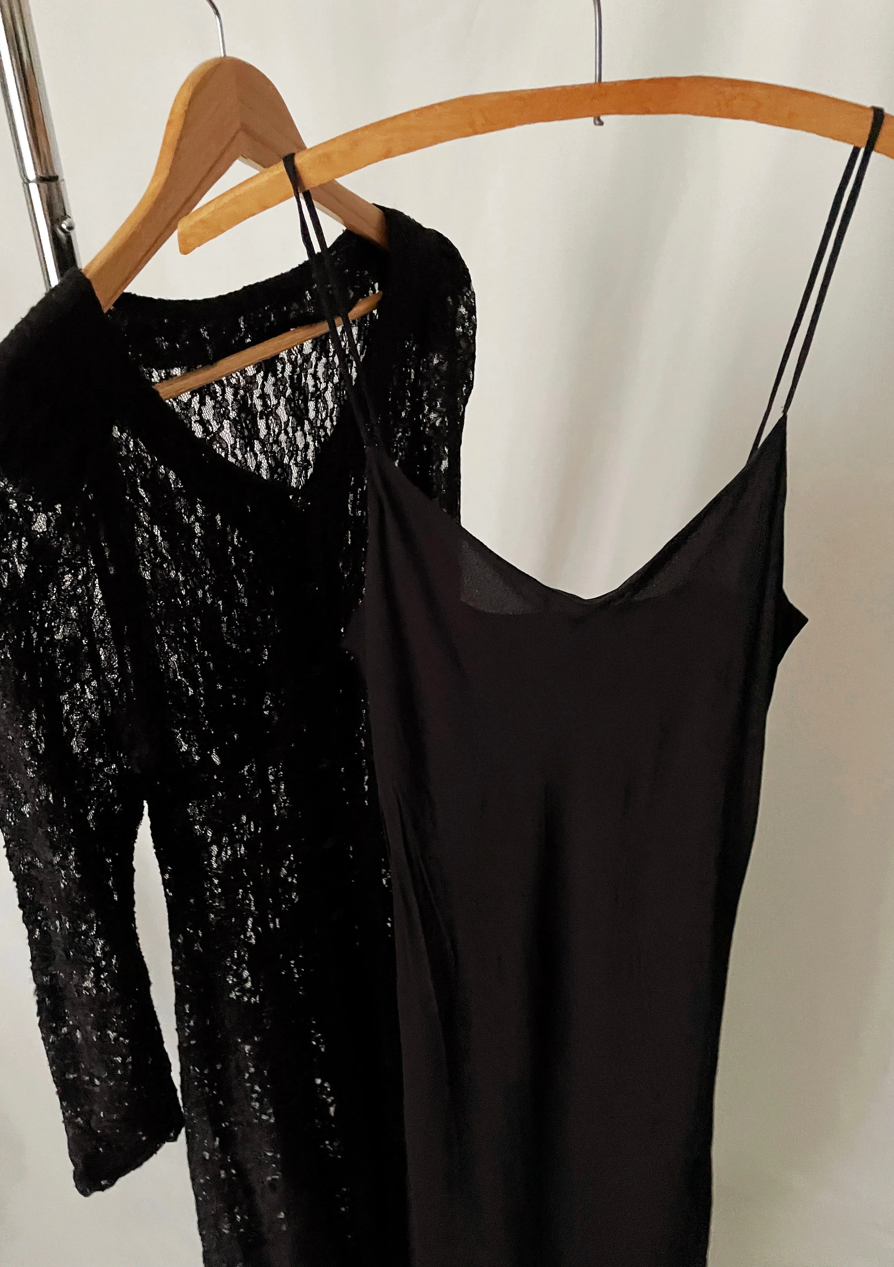 90s Y2K Vintage Asymmetrical Slip Midi Dress