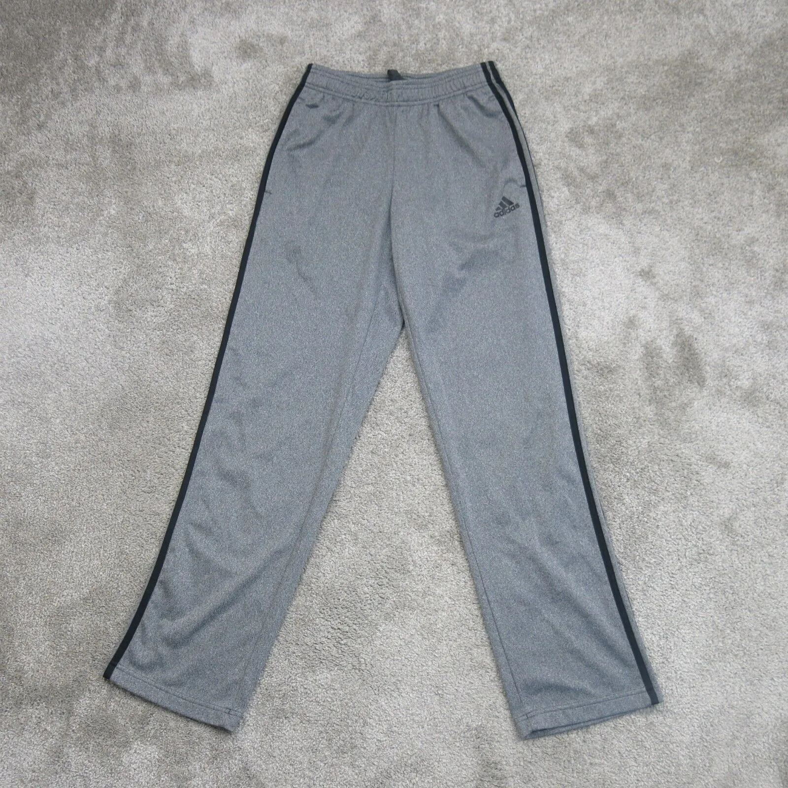 Adidas Womens Sweatpants Elastic Waist Running Jogging Pockets Gray Size Small