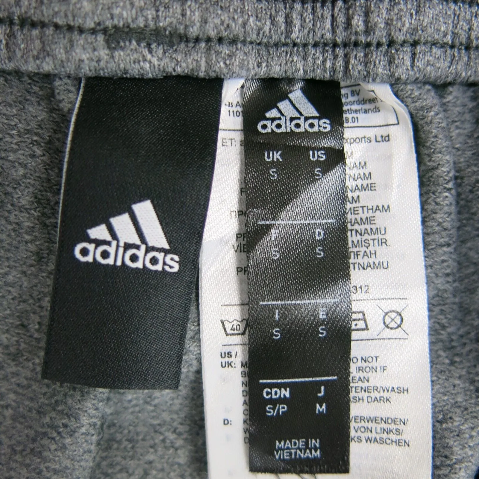 Adidas Womens Sweatpants Elastic Waist Running Jogging Pockets Gray Size Small
