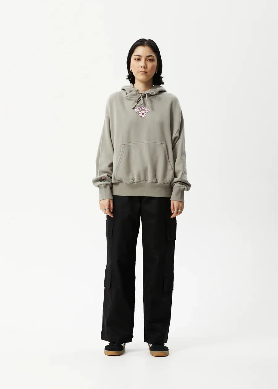 Afends Flower Recycled Pull On Hood - Olive