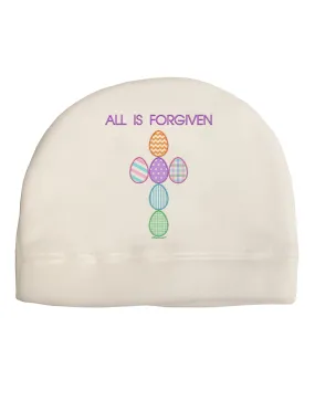 All is forgiven Cross Faux Applique Child Fleece Beanie Cap Hat