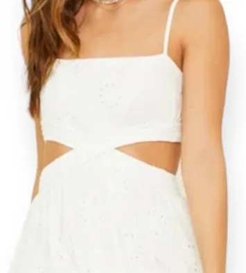 Altar’d State Cline Eyelet Midi Dress Medium