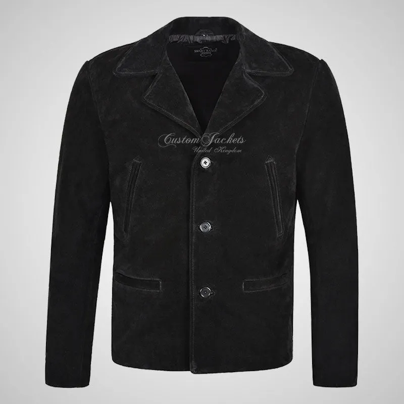 AMERICANA Suede Blazer Vintage Classic Blazer Jacket