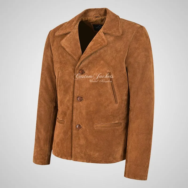 AMERICANA Suede Blazer Vintage Classic Blazer Jacket