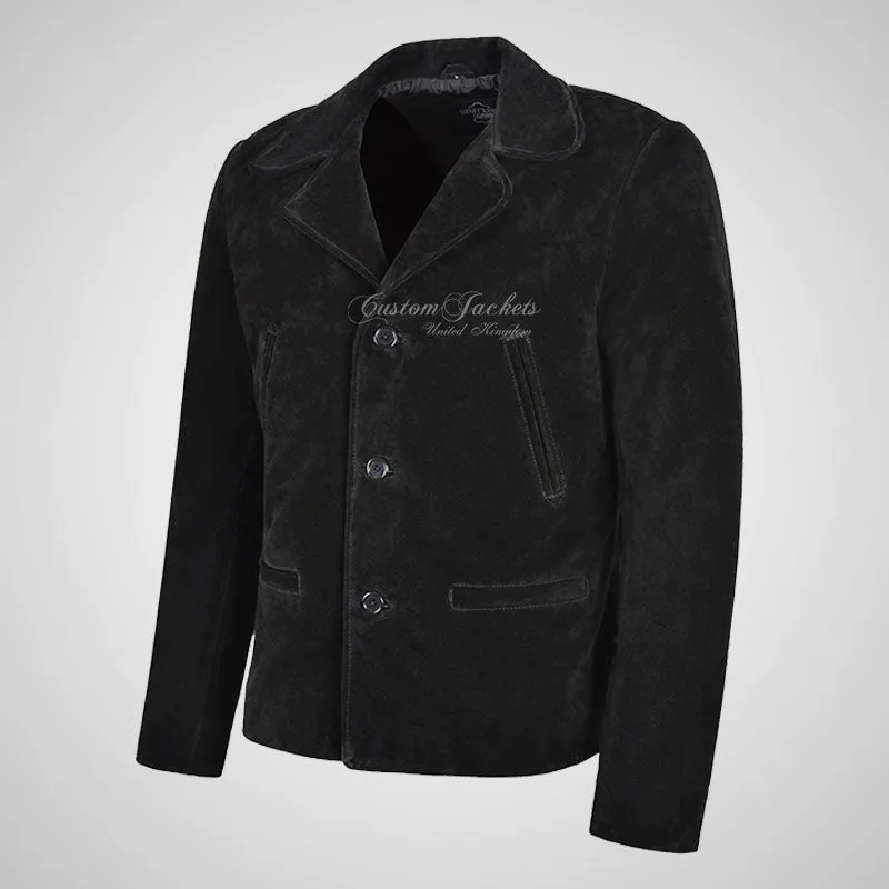 AMERICANA Suede Blazer Vintage Classic Blazer Jacket