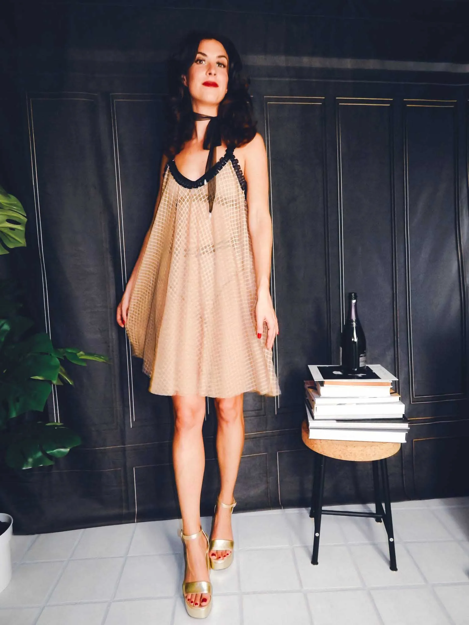 Amy Mesh Slip Dress