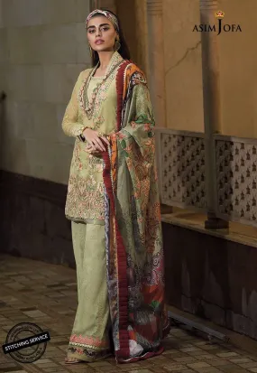 Asim Jofa Lawn Suit in Mint Green Color #M0074