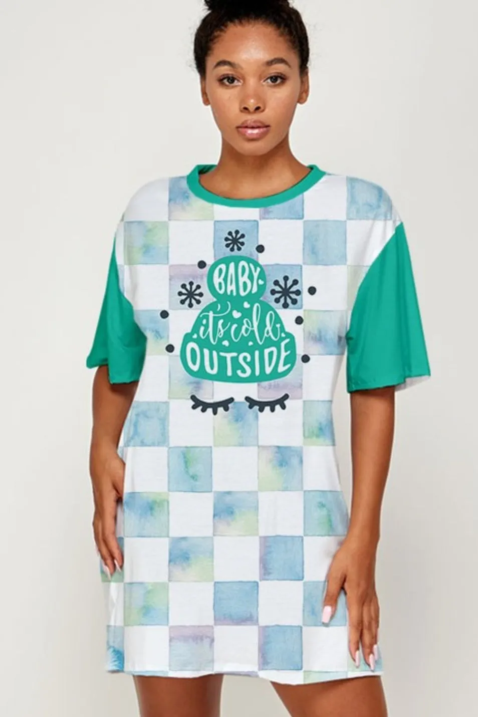 Baby It's Cold Outside T-shirt Tee Dress
