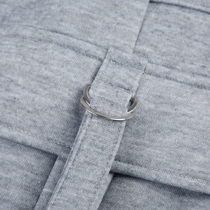 Baggy Cargo Gray Sweatpants
