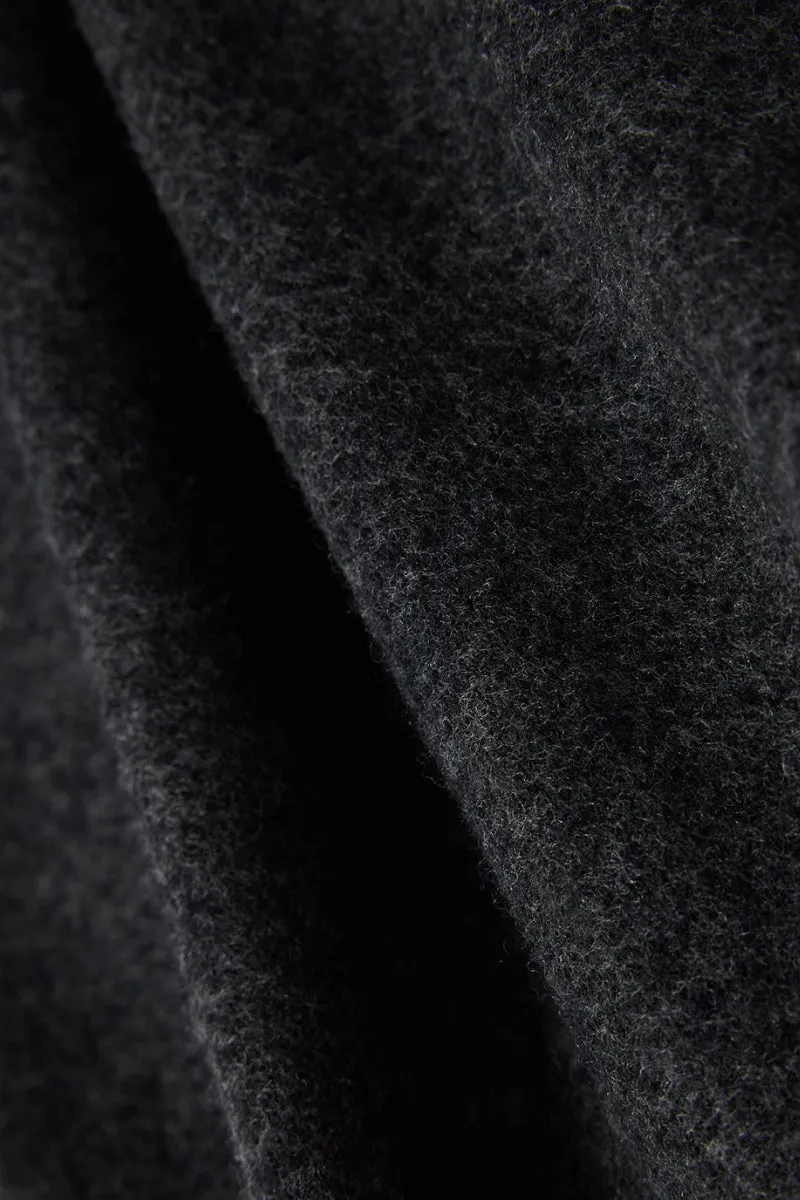 Baggy Wool Blend High Waisted Barrel Leg Sweatpants