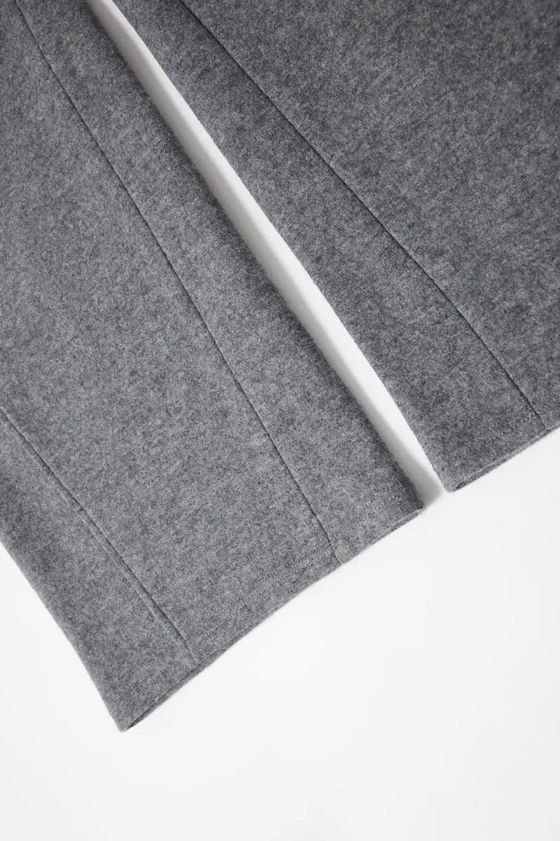 Baggy Wool Blend High Waisted Barrel Leg Sweatpants