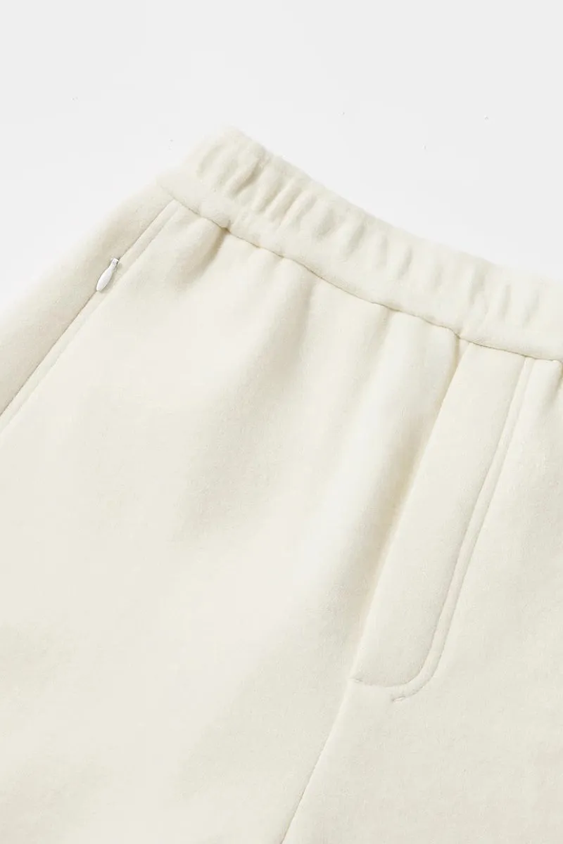 Baggy Wool Blend High Waisted Barrel Leg Sweatpants