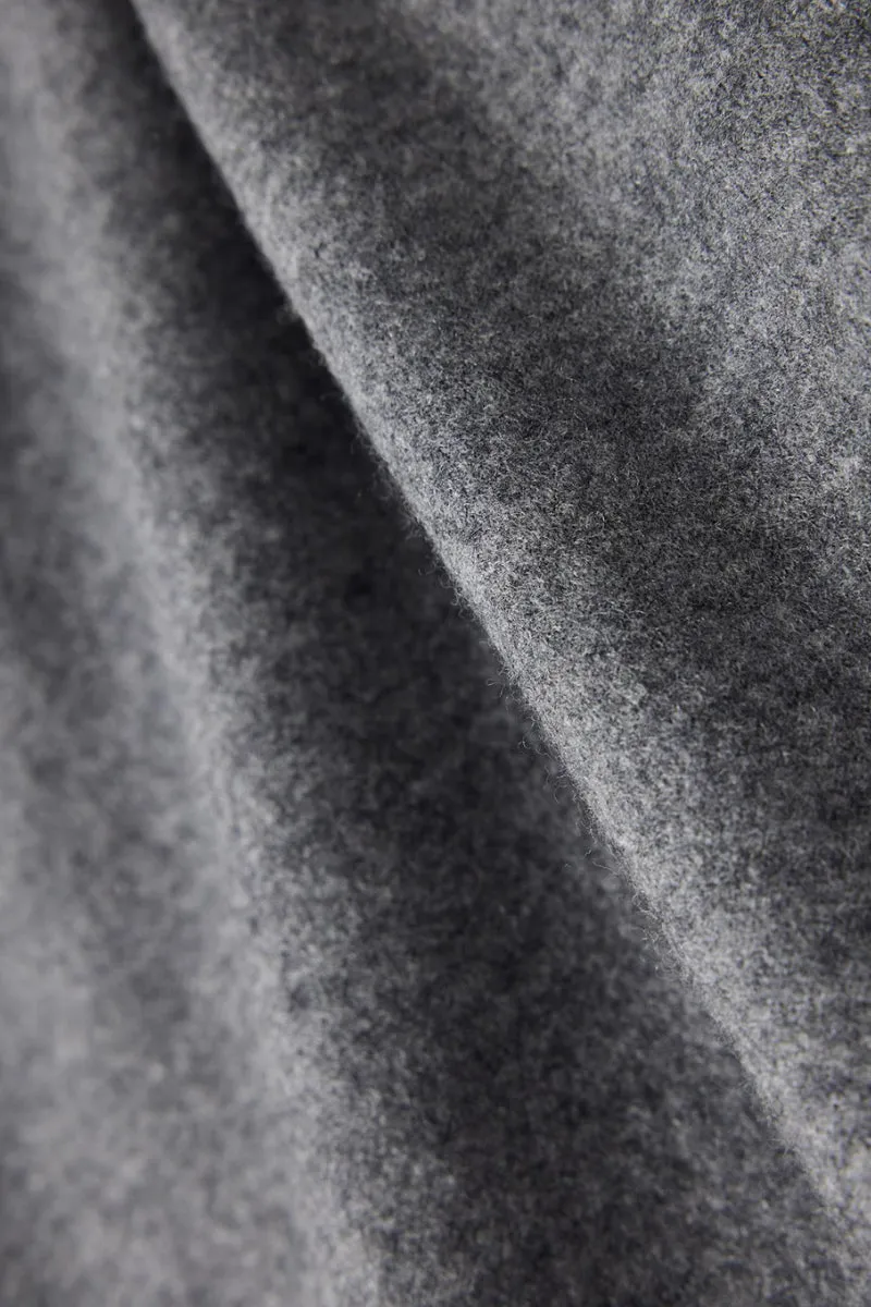 Baggy Wool Blend High Waisted Barrel Leg Sweatpants