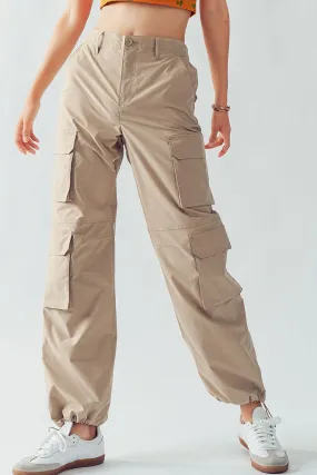 BELLA CARGO POCKET PANTS - KHAKI