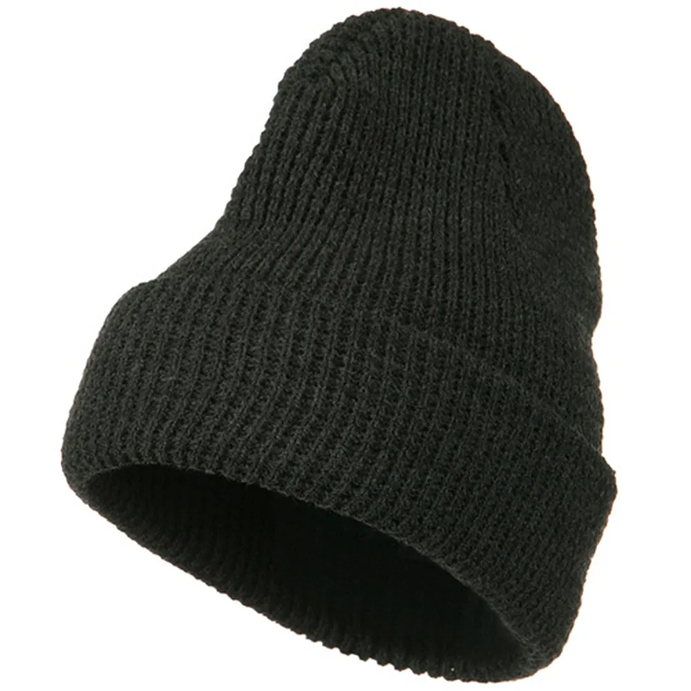 Big Stretch Waffle Stitch Cuff Beanie