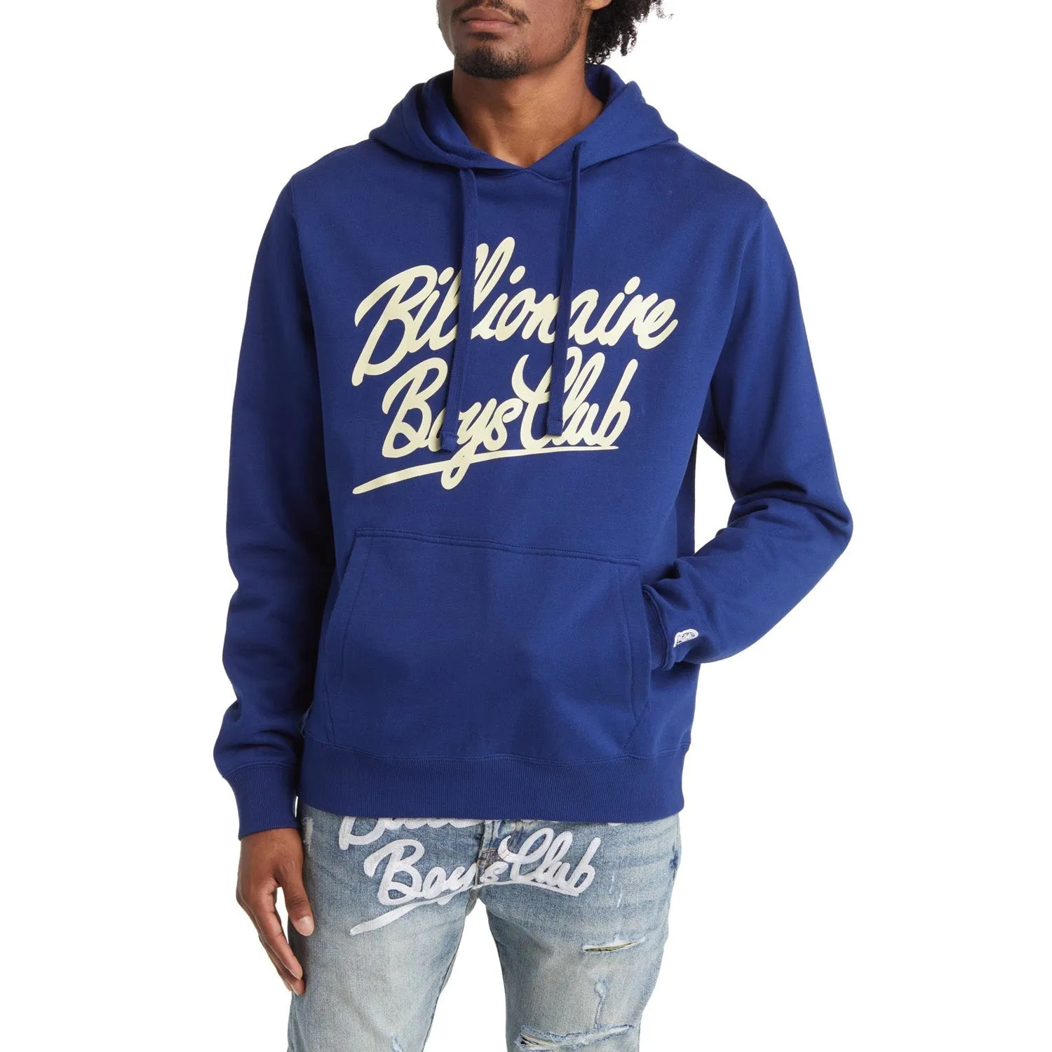 Billionaire Boys Club BB Script Hoodie Blue Depths
