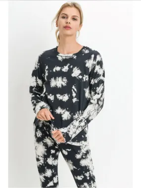 Black and White Paint Splatter Sweatsuit