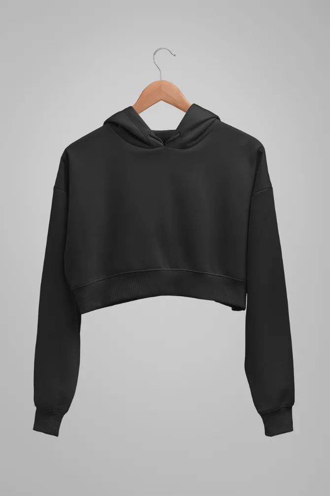 Black Crop Hoodie for women