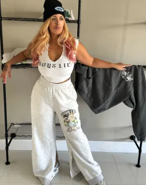 Boys Lie Let Love Guide My Way Wide Leg Sweatpants