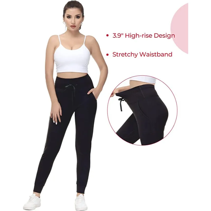 Buttery Soft Sweatpants For Women With 2 Deep Pockets, Tapered Joggers With Drawcord For Athletic Casual Winter