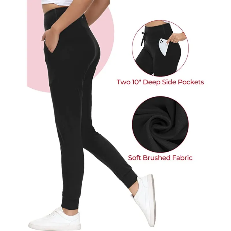 Buttery Soft Sweatpants For Women With 2 Deep Pockets, Tapered Joggers With Drawcord For Athletic Casual Winter