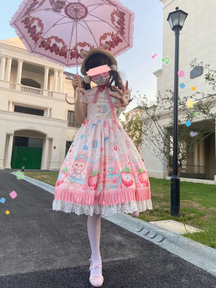 (Buyforme)Night Never Sleeps~ Kawaii Lolita Printed JSK Dress