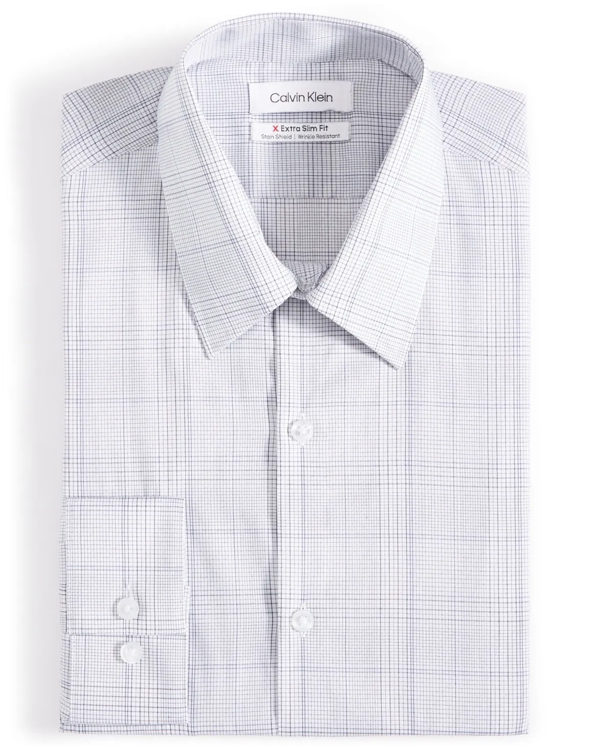 Calvin Klein Men's Extreme Slim Fit Button Down Dress Shirt Blue XL