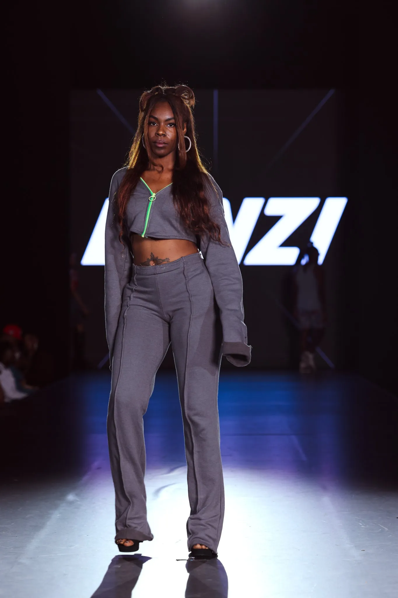 Charcoal Wide Leg Sweatpants
