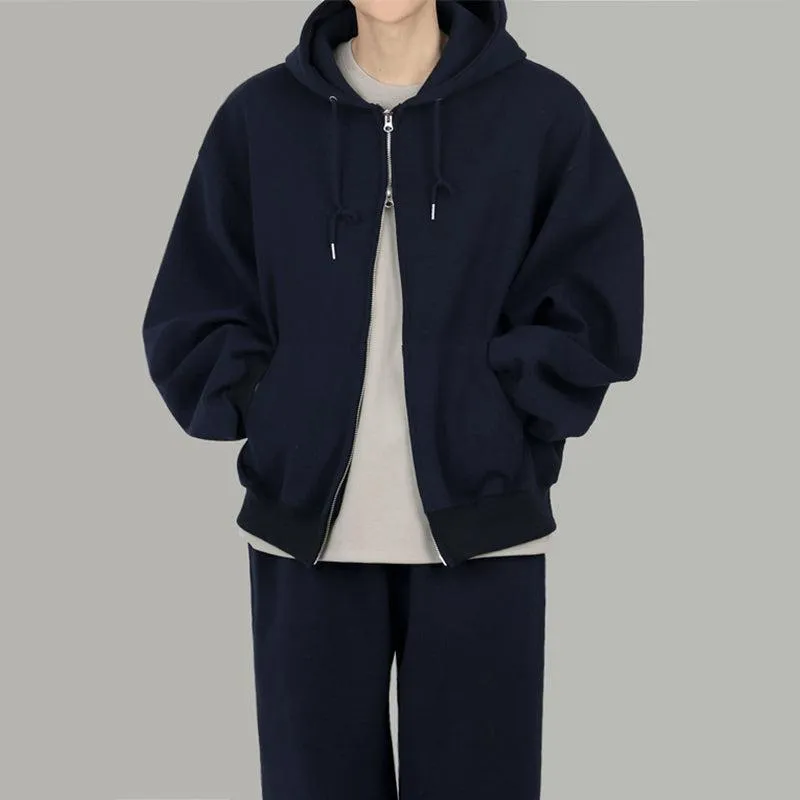 Chicmy-Korean style, Korean men's outfit, minimalist style, street fashion No. 4207 ZIP-UP HOODIE & SWEATPANTS