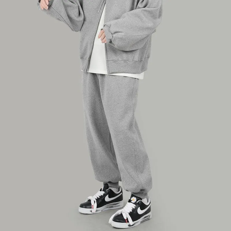 Chicmy-Korean style, Korean men's outfit, minimalist style, street fashion No. 4207 ZIP-UP HOODIE & SWEATPANTS