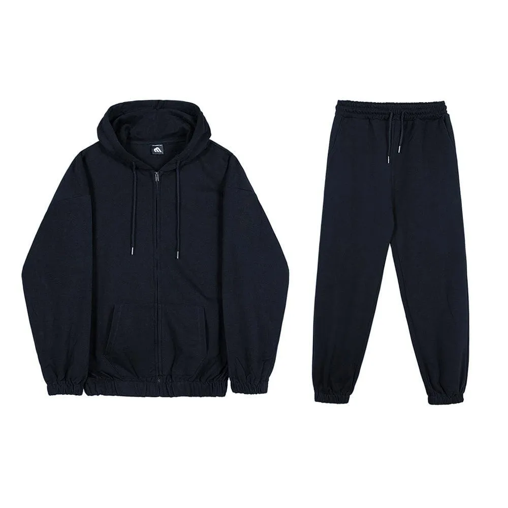 Chicmy-Korean style, Korean men's outfit, minimalist style, street fashion No. 4207 ZIP-UP HOODIE & SWEATPANTS