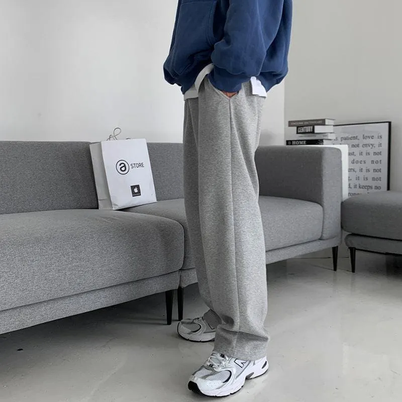 Chicmy-Korean style, Korean men's outfit, minimalist style, street fashion No. 5514 WIDE STRAIGHT SWEATPANTS