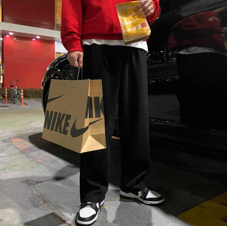 Chicmy-Korean style, Korean men's outfit, minimalist style, street fashion No. 5514 WIDE STRAIGHT SWEATPANTS
