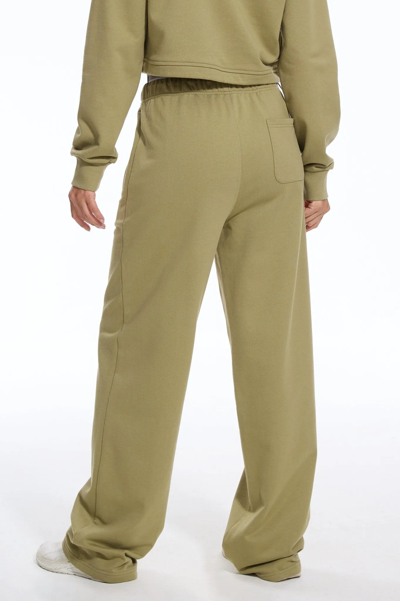 Cozy Double Wasited Joggers SweatPants - Moss Green