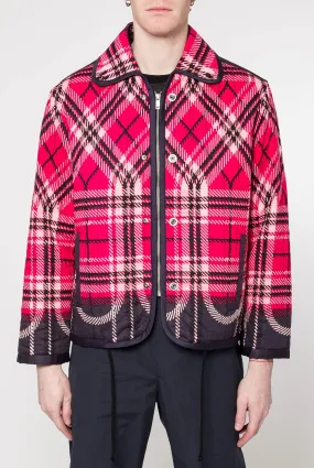 Craig Green Quilted Plaid Fade Jacket in Red