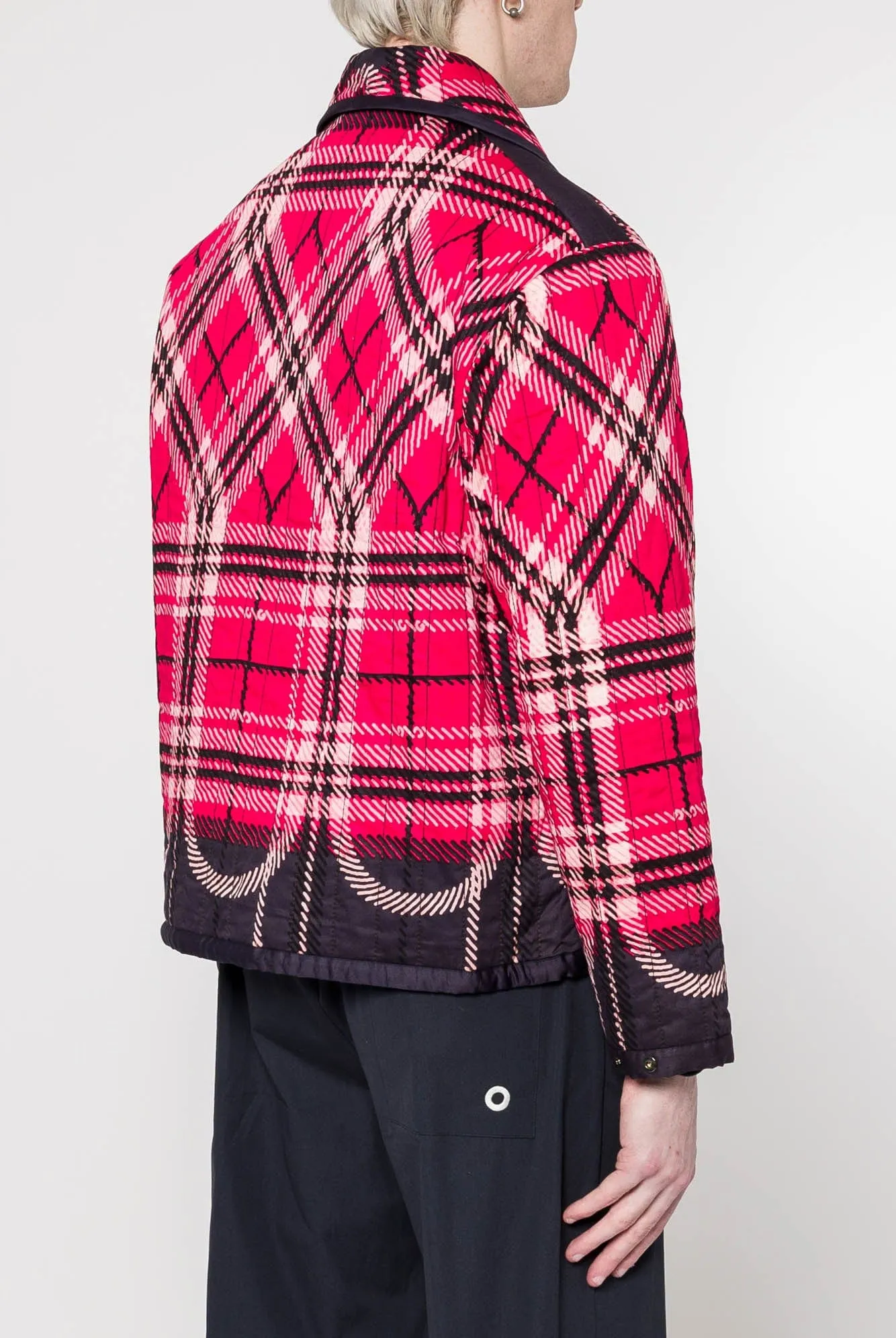 Craig Green Quilted Plaid Fade Jacket in Red