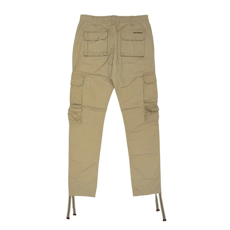 Cutty Mens Cargo Pants- Stone