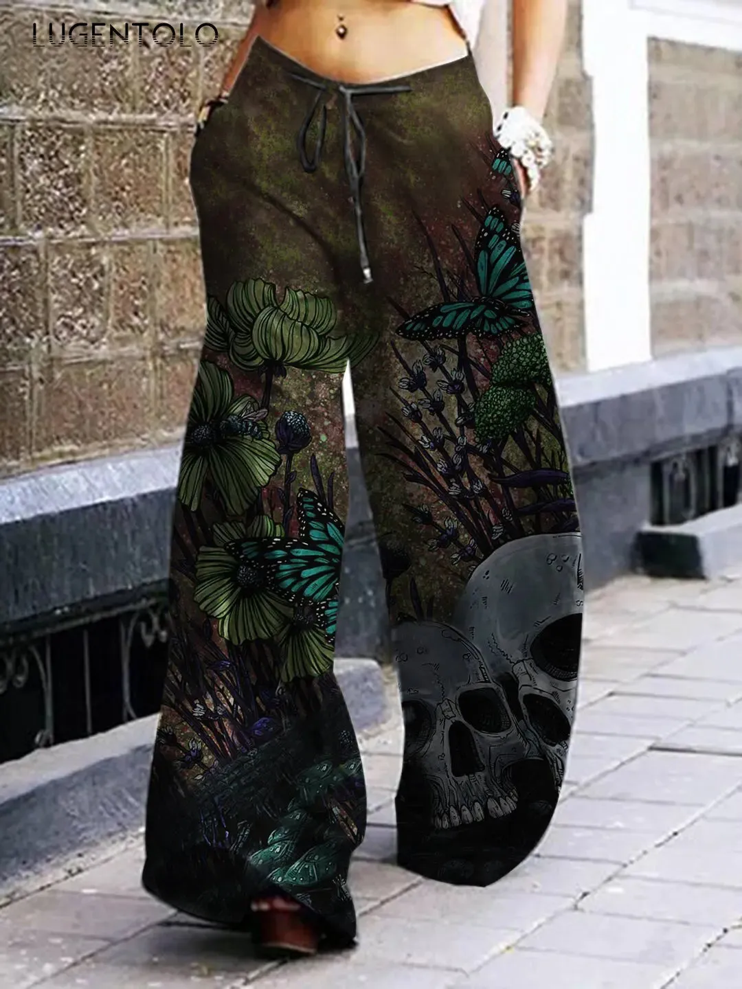 Dark and Moody: Skull-Emblazoned Cargo Pants