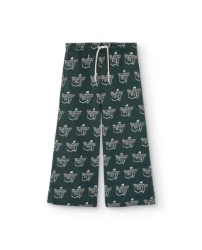 Deep Green Cool Platypus Sweatpants