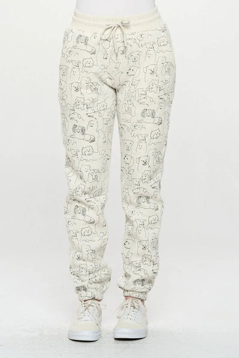 Dog Print Sweatpants