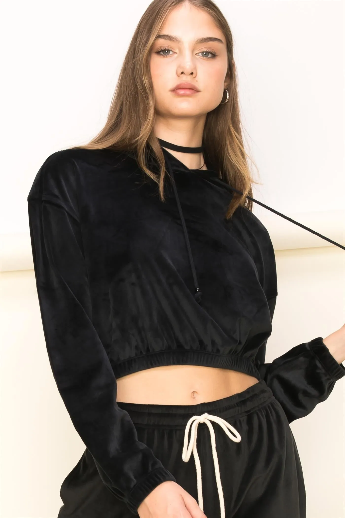 DZ23A455-Cropped Hoodie