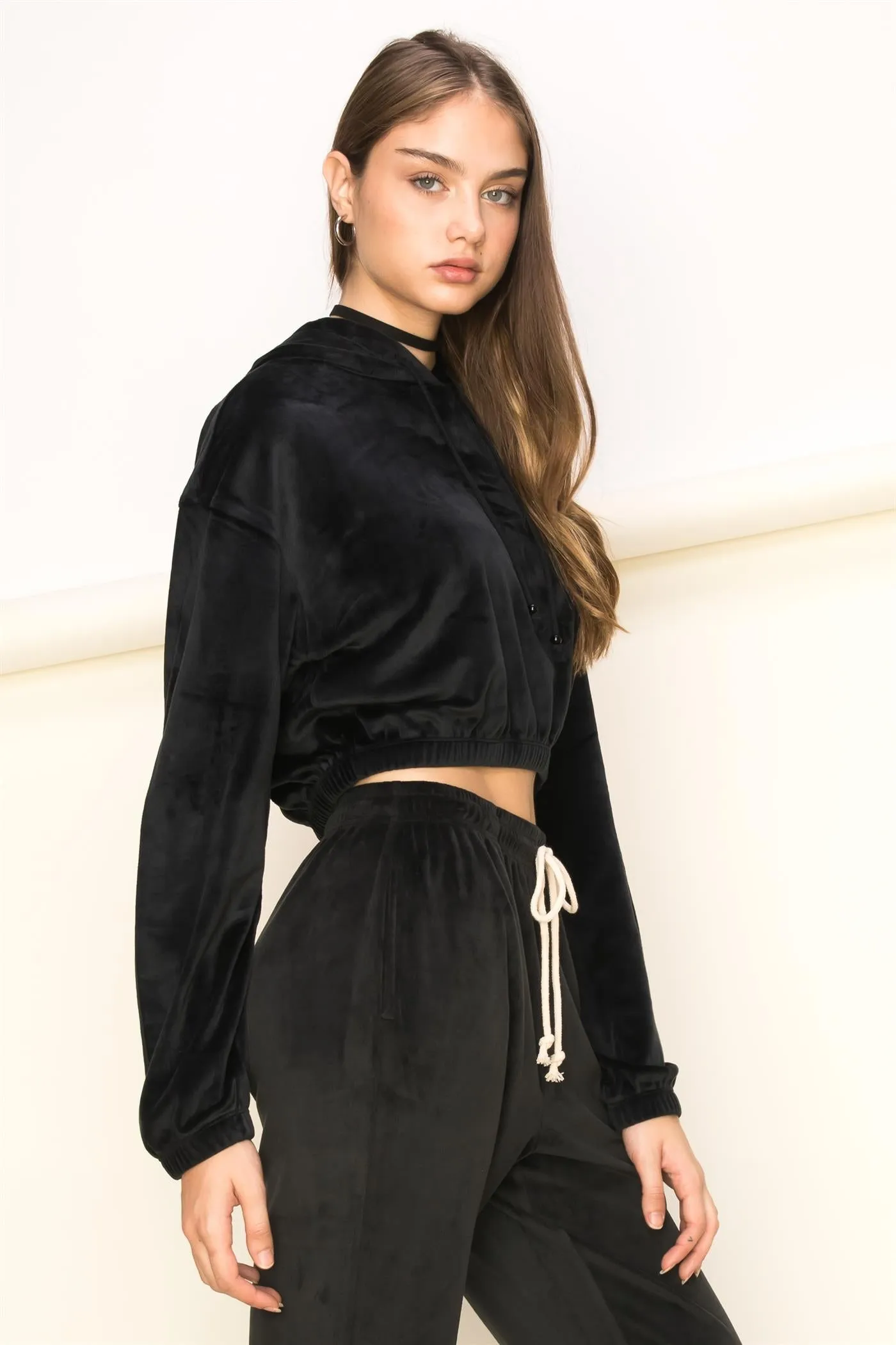 DZ23A455-Cropped Hoodie