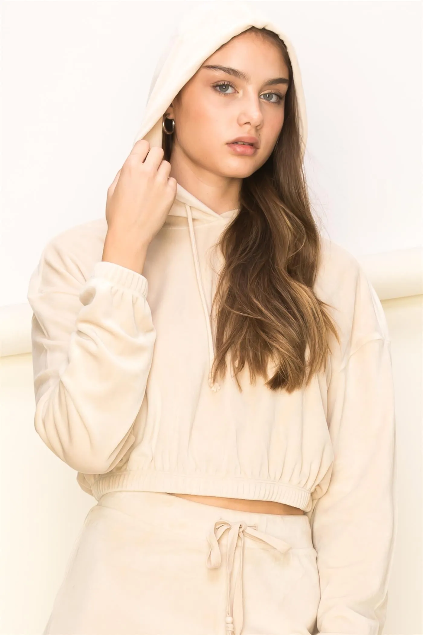 DZ23A455-Cropped Hoodie