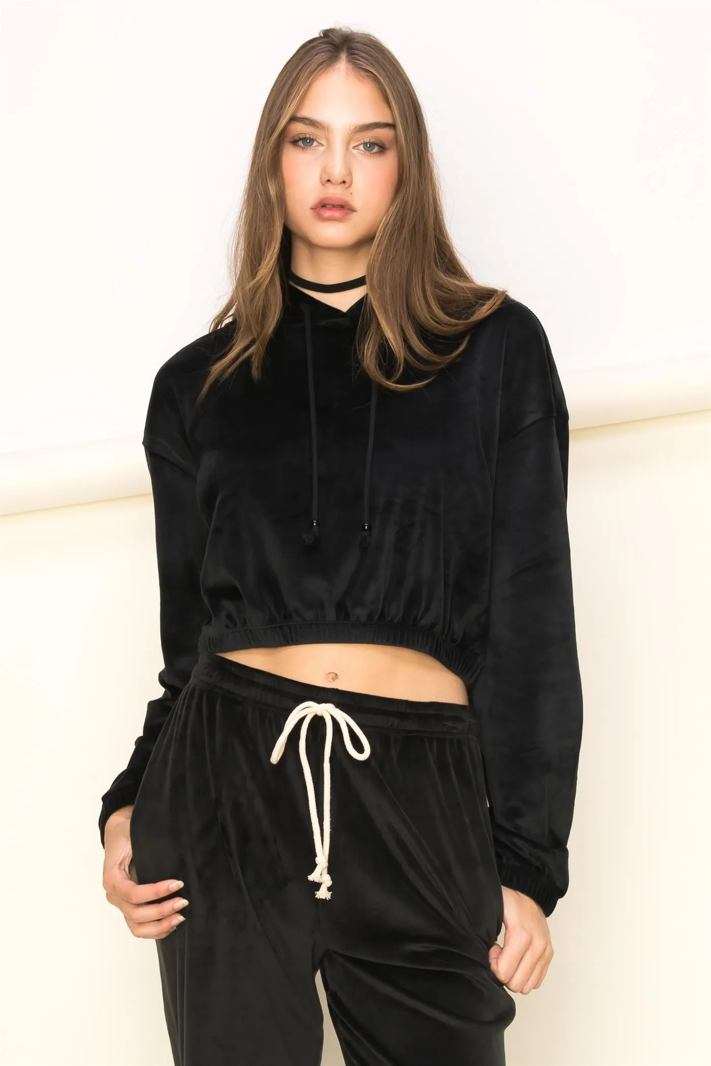 DZ23A455-Cropped Hoodie