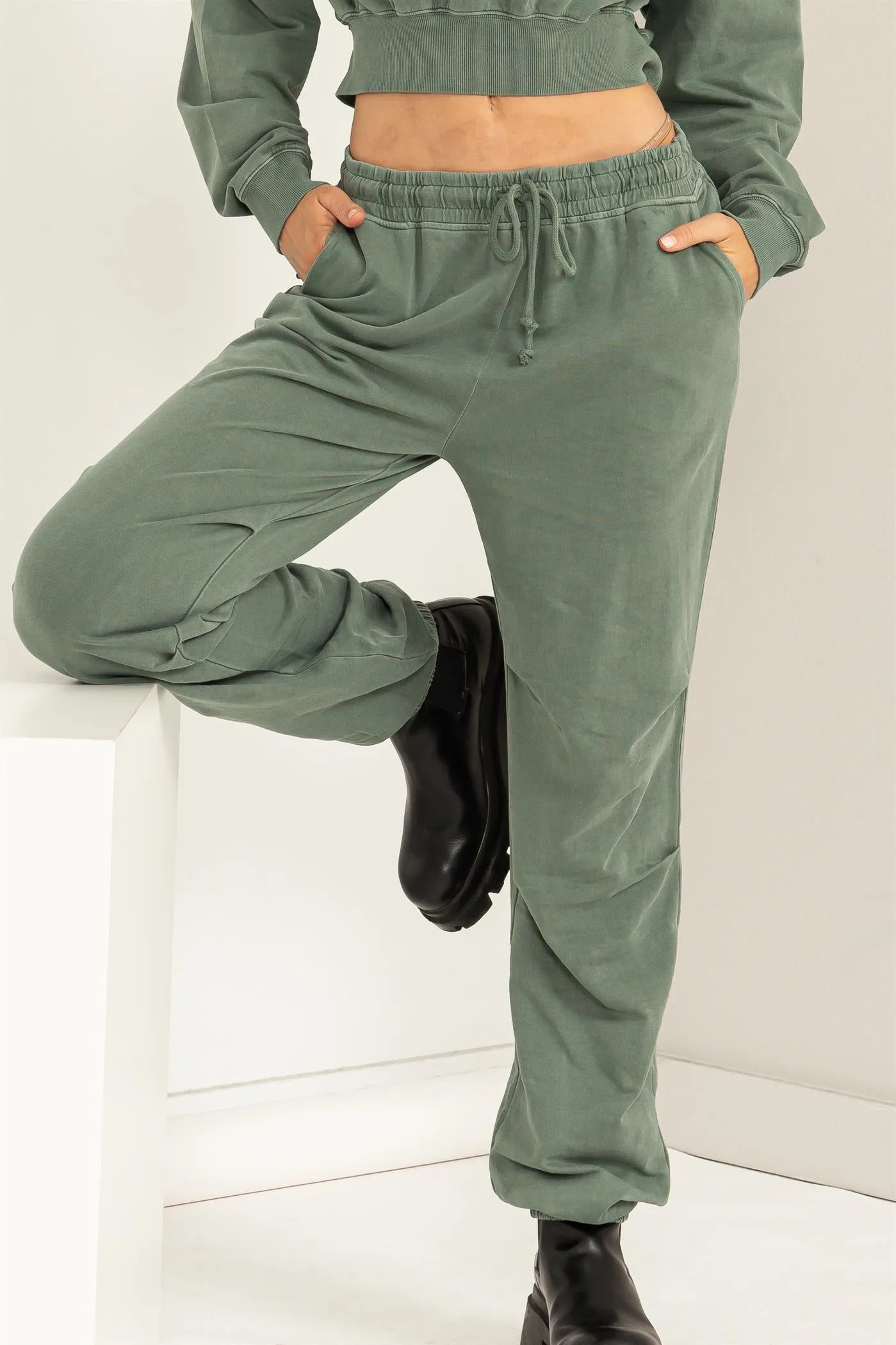 DZ24A125-High-waisted Drawstring Sweatpants